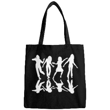 Discover Four women dancing shadow reflection silhouette Bags