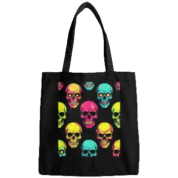 Discover Neon Pop Punk Skull Pattern Bags