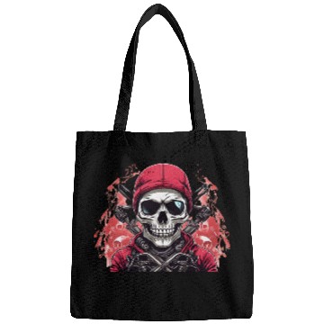 Discover Biker Skull Red Bags