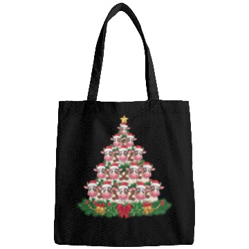 Discover Cow Christmas Tree Funny Cow Lover Cow Xmas Bags