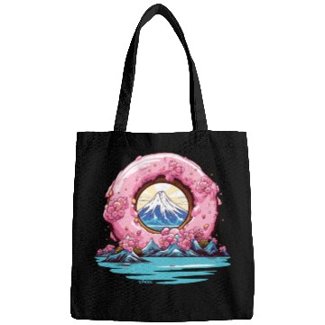 Discover Japan Sakura Blossom Mount Fuji Donut Bags