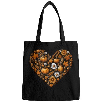Discover Heart filled with pumpkins, leaves and nuts Bags