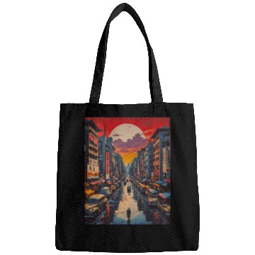 Discover Twilight Reflections in Neon City Bags