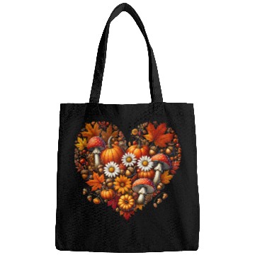 Discover Heart filled with pumpkins, leaves and nuts Bags
