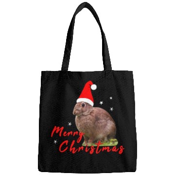 Discover Festive Bunny with Santa Hat Bags