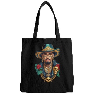 Discover Stylish Man with Hat, Tattoos, and Gold Chains Bags