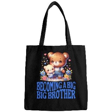 Discover Soon I'll Be A Big Brother Cute Teddy Bears Bags