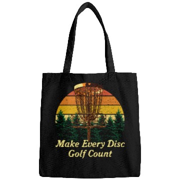 Discover Make Every Disc Golf Count Golfer Positive Quotes Bags