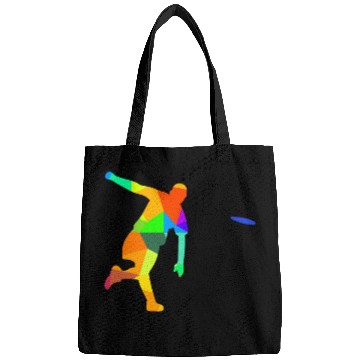 Discover Ultimate Frisbee Rainbow Colors Polygon Sport Bags