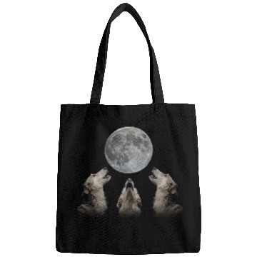 Discover Irish Wolfhound Dog Howling Moon Bags