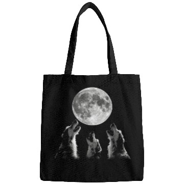 Discover Irish Wolfhound Dog Howling Moon Bags