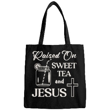 Discover Raised On Sweet Tea And Jesus LIKE US ON FACEBOOK Bags