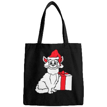 Discover Cute Santa Claus Cat Winter Hat Fun Christmas Gift Bags
