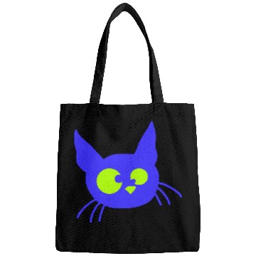 Discover Crazy Cat Squinting Funny Eyes Grimace Fun Cartoon Bags