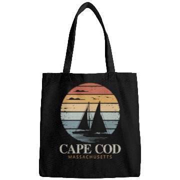 Discover Cape Cod Vintage SunsetMassachusetts Sailing Bags