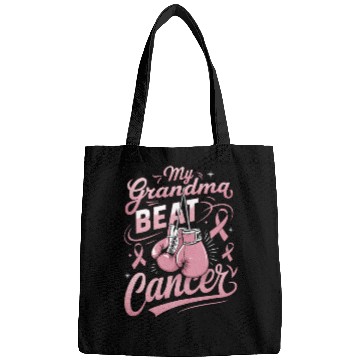 Discover My Grandma Beat Cancer Breast Cancer Awareness Bags