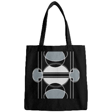 Discover Black and grey geometric design Bags