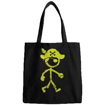 Discover Pirate Stick Figure Bags Distressed Yellow