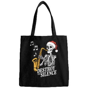 Discover Skeleton Saxophone Destroy the Silence Music Bags