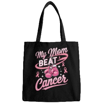 Discover My Mom Beat Cancer Breast Cancer Awareness Bags