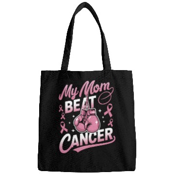 Discover My Mom Beat Cancer Breast Cancer Awareness Bags