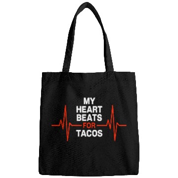 Discover My Heart Beats for Tacos Bags