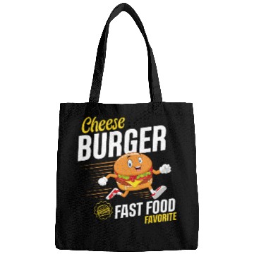 Discover Running Hamburger Cheese Burger Fast Food Favorite Bags