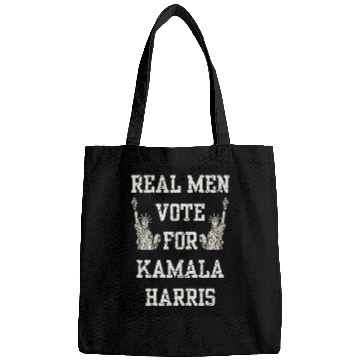 Discover Real men vote for Kamala Harris Bags