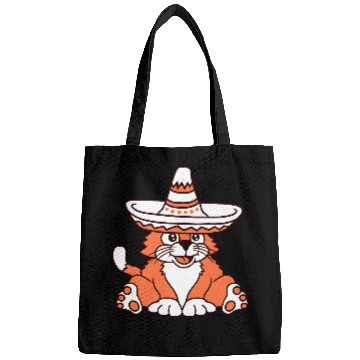 Discover Sombrero Hat Cat Funny Cool Mexican Culture Kitten Bags