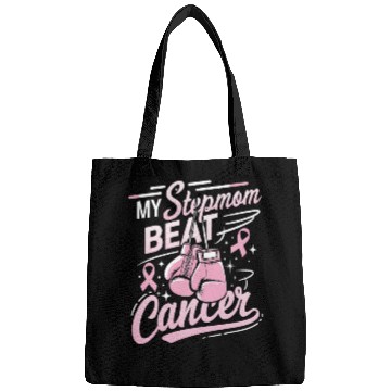 Discover My Stepmom Beat Cancer Breast Cancer Awareness Bags