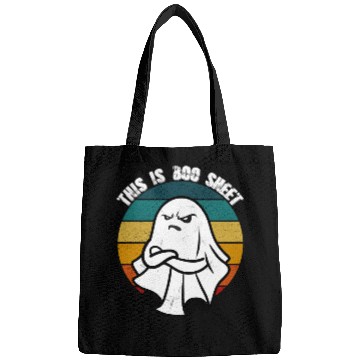 Discover This Is Boo Sheet Ghost Retro Halloween Bags