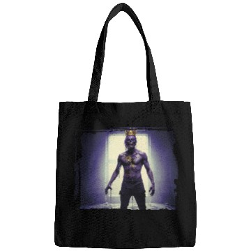 Discover Portrait full body zombie with gold crown Bags