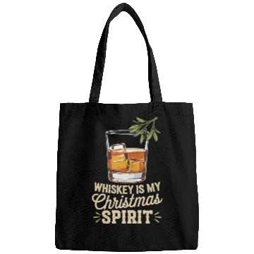 Discover Whiskey Is My Christmas Spirit Cheer Bags