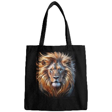 Discover A majestically abstract lion Bags