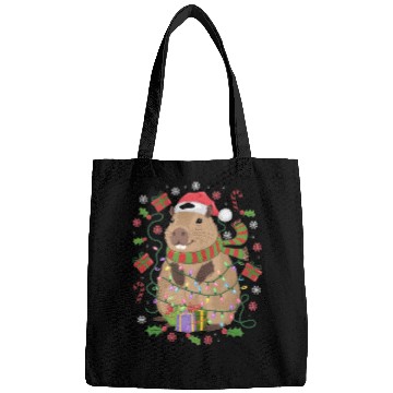 Discover Cute Christmas Capybara - Holiday Lights and Gifts Bags