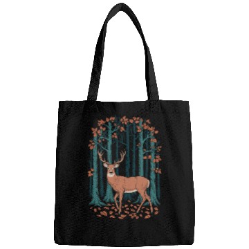 Discover Cottagecore Deer and Autumn Forest Scene Bags