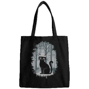 Discover Cottagecore Cat in enchanting Forest Bags