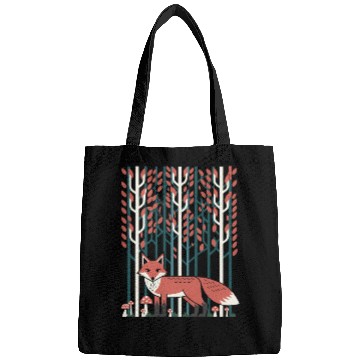 Discover Cottagecore Fox in enchanting Forest Bags