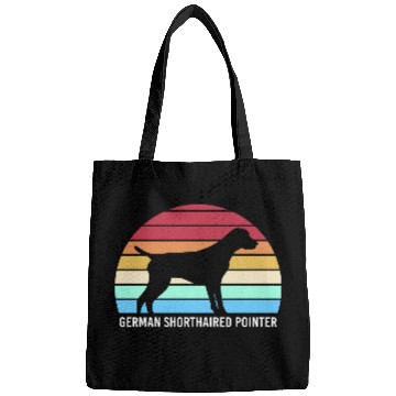 Discover Retro German Shorthaired Pointer Dog Silhouette Bags