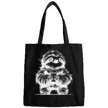 Discover Morning Coffee Sloth Pencil Sketch Bags