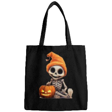 Discover Skeleton celebrating Halloween Bags