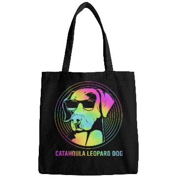 Discover Funny Catahoula Leopard Dog With Sunglasses Bags