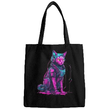 Discover Cyber Warrior Cat Bags