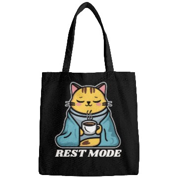 Discover Rest Mode Cat With Coffee Bags