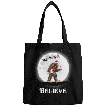 Discover Believe Santa Bigfoot Carrying Gnome Christmas Bags