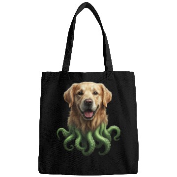 Discover GOLDEN RETRIEVER KRAKEN: SEA'S CUTEST MONSTER Bags