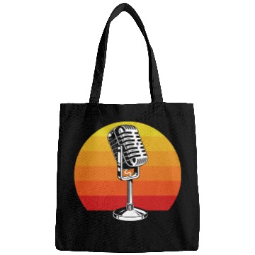 Discover Retro Microphone Design For Music Lovers Bags