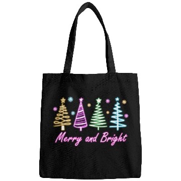 Discover Merry and Bright Tree Neon Christmas Bags