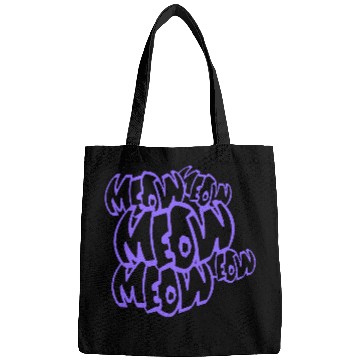 Discover Many Funny Meow Cat Meow Comic Letters Text Quote Bags