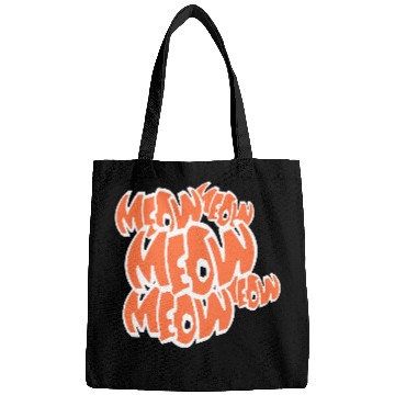 Discover Many Funny Meow Cat Meow Comic Letters Text Quote Bags